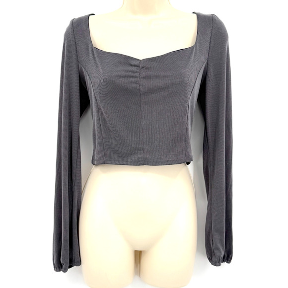 Kirious Cropped Top Women's L Sweetheart Square Neckline Y2K Cropped NWT Sexy - Picture 1 of 7